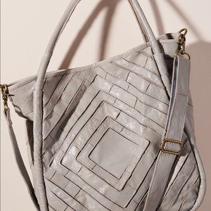 *NWT* large, versatile grey leather tote